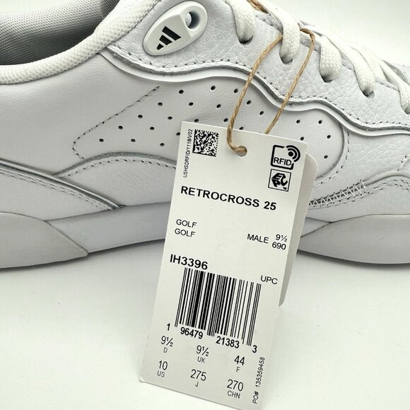 adidas Retrocross 25 Spikeless Golf Shoes Men's Size 10 Waterproof White IH3396 - Picture 4 of 8